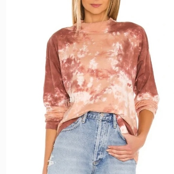 NWT-Free People Tie-Dyed Tee - Picture 2 of 13